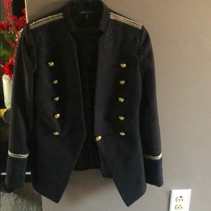 Military style blazer with gold buttons